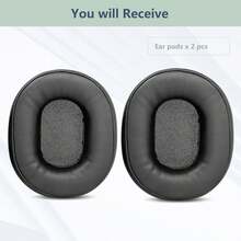 MDR-RF895RK 耳墊記憶海綿替換墊，相容於 Sony MDR-RF995RK MDR-RF895R MDR-RF895RK WH-RF400R 耳機 - 黑色 - 查看 7