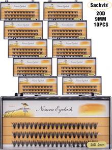 SACKVIS 10 Boxes 20D DIY Eyelash Gift Box Lash Clusters Set 8-14mm Individual Lashes Extension Eyelashes Natural Look Mix Styles - View 13