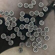 30pcs Antique Silver Alloy Wheel-Shaped Spacer Beads, Washers, For DIY Bracelets, Necklaces, Bracelets, Earrings Jewelry Accessories, Craft Making - A - View 7