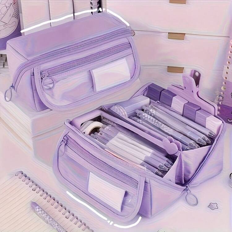 Capybara Elementary And Middle School High-End Pencil Case For Girls, INS Style High-Aesthetic Large Capacity Pencil Box, Back To School, First Day Of School - Multicolor - View 5
