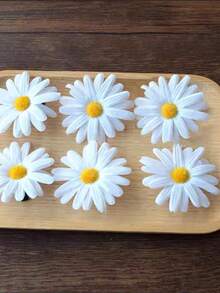 6pcs Mori Style Daisy Flower Hair Clips, Sweet Alligator Hair Clips, Versatile Side Clips For Summer Beach Photos - Multicolor - View 7
