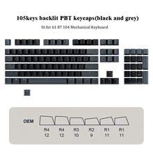 PBT Translucent Keycap OEM Profile Cherry MX Key Set For 61 87 104 MX Switches Gaming Mechanical Keyboard - View 2