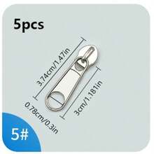5pcs/Pack Detachable Zipper Puller For Repairing Clothes Zipper Slider Pendant For Zipper Head - White - View 7