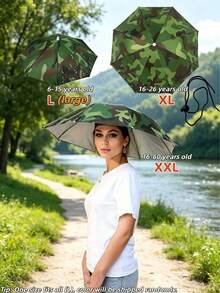 1/2/4/5/8件組升級版手持遮陽傘帽套裝，360°防曬，彈性頭帶，夏季戶外旅行必備，假期必買，提示：請訂購大號以避免延遲。畢業季、開學季、母親節與父親節完美禮物 - 彩色 - 查看 4
