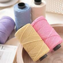 [1 buah] Benang Berongga Tebal Sedang 2mm, Benang Campuran Linen untuk Rajutan Tangan DIY Topi dan Tas - Model baru - View 3