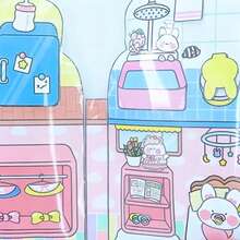 Milk Bottle Rabbit Girls Interactive Quiet Book DIY Scene Design, Rich And Exquisite, Complete With Various Decorative Accessories, Can Be Repeatedly Arranged And Matched, Immersive Experience Of Fun Interaction, Highly Playable DIY Handmade Kit - Multicolor - View 5