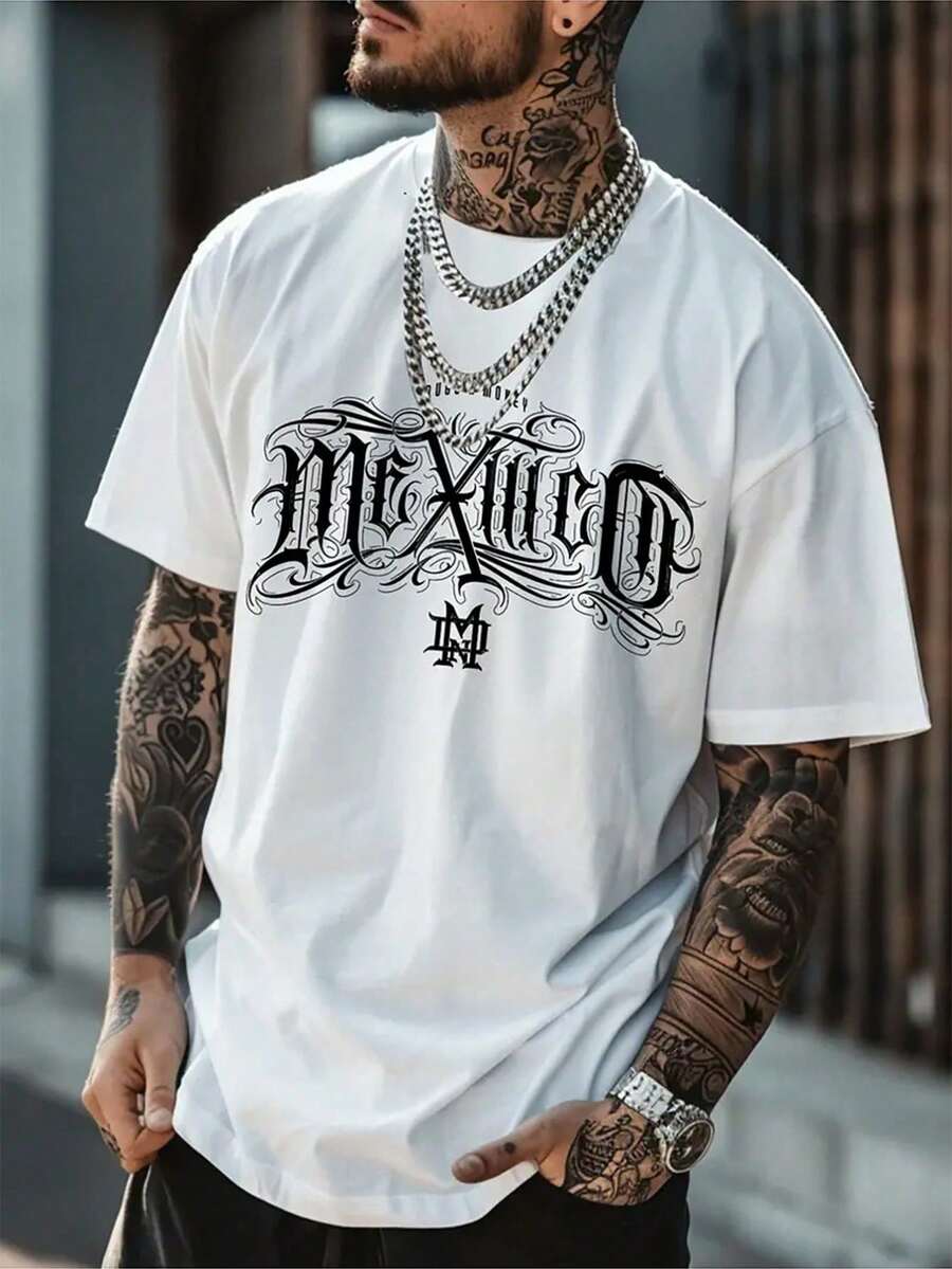200 Grams In Weight, Men's Clothing, Fashionable Casual Outdoor Sports Sweatshirts, Gym Gifts For Men, Father's Day Beachwear, Lightweight And Breathable, Popular Print, Street Style - 白色 - 查看 1
