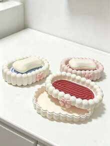 1pc Exquisite Butterfly Shaped Bubble Soap Dish, Suitable For Home Laundry Area And Bathroom, Includes Soap Liquid Storage Tray And Drainage Tray, Suitable For Travel, Mother's Birthday Gift - / - View 4