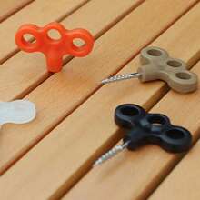 Camping Deck Pegs, Outdoor Camping Tent Wind Rope Fixing Nails, Three-Eye Screw Nails, Multi-Rope Fixing Ground Pegs, Ground Anchor Camping Hiking Trampoline Tent Outdoor Tools - Multicolor - View 4