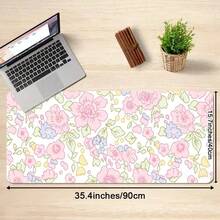 This Adorable Pink Floral Gaming Mousepad Is An Extra-Large XL Desktop Mat, Perfect For Home And Office Decor. A Beautiful Desktop Ornament, It Comes In Multiple Sizes And Is Exquisitely Crafted. - Mouse Pad - View 9