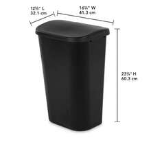 11.3gal Lift Top Waste Basket Black - Brightroom™: Kitchen Trash Can, Fingerprint-Resistant, Indoor Trash Bin - 1 - View 7