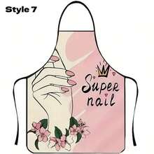 Adjustable Personalized Nail Art Pattern Apron, Suitable For Nail Technicians, Nail Salon Workers, Baking Enthusiasts, Housewives, Home Kitchen, Nail Salon Uniform, Perfect Gift For Nail Art Lovers - Multicolor - View 21