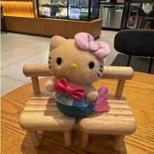 1個 Sanrio Hello Kitty 夏威夷黑白美人魚貓絨毛包掛飾，可愛 KT 吊飾車用配件，節日禮物 - 彩色 - 查看 6