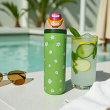 24oz Owala FreeSip Green Insulated Bottle, Leak-Proof Sweat-Proof Stainless Steel Travel Water Bottle With Straw, Perfect For Daily Commute - 綠色 - 查看 2