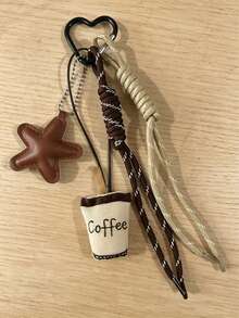 Charm/Colgante de bolso con nudo de estrella de café único y de moda, llavero portátil de viaje, ligero y duradero, estilo adecuado para el hogar, uso al aire libre y uso diario en verano - Multicolor - Ver 6