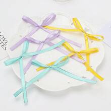 10/20/50pcs Double-Sided Silver Edge Ribbon Bows, Suitable For Flower Gift Wrapping, Baking Cake & Cookie Packaging, DIY Accessories Ribbon Bows, Handmade Sewing Satin Ribbon Accessories, Craft Decoration Satin Ribbon - A - View 5