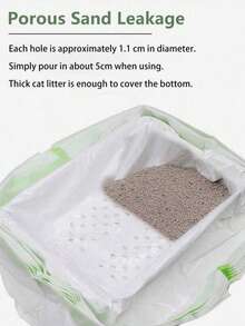 7 Packs Extra Large Cat Litter Liner Bags, Cat Litter Filter Bags, Trash Can, Odor-Resistant, Thickened Design, Elastic Drawstring Design, Easily Solve The Problem Of Difficult Cat Litter Cleaning, Rectangular Design, Made Of Polyethylene Material, Suitable For All Cat Litter Boxes, A Reusable, Convenient And Mess-Free Cleaning Solution. - 7 Pieces (one Pack) - View 9