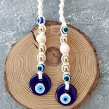 Handcrafted Evil Eye Bag Charm - Bohemian Style Handmade Keychain, Unique Decor For Bags, Home & Car Rearview Mirror, Perfect Gift Idea - Multicolor - View 6