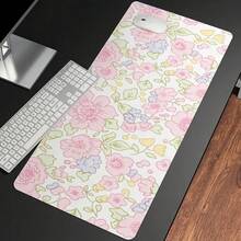 This Adorable Pink Floral Gaming Mousepad Is An Extra-Large XL Desktop Mat, Perfect For Home And Office Decor. A Beautiful Desktop Ornament, It Comes In Multiple Sizes And Is Exquisitely Crafted. - Mouse Pad - View 5