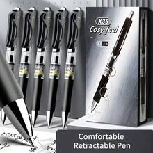 12 Black Gel Pens, Designed For Office And Student Use - 0.5mm Quick-Dry Smooth Writing With A Soft Grip Design, Quick-Dry Ink, Soft Grip Handle, Ergonomic Pen Design, Ideal For Note-Taking And Writing, Perfect Office And Study Supplies - 12pcs(2pcs Pen+10pcs Pen Core) - View 2