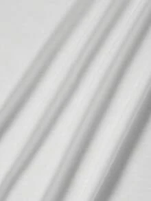 1 pieza. Cómoda, lavable a máquina, versátil para diversas ocasiones, adecuada para vacaciones y uso en la oficina, fácil de cuidar, camisa de manga corta con diseño divertido. - Blanco - Ver 4