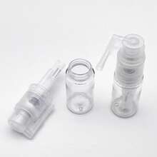 1個透明按壓式噴霧粉瓶，長噴嘴可精準噴灑細乾粉，透明瓶身方便觀察剩餘量，適用於散粉、痱子粉、美甲清潔粉分裝，春夏出遊補妝、居家美妝粉分裝、旅行粉分裝，粉末分佈均勻不結塊，長噴嘴可深縫隙噴灑，減少粉末浪費，輕巧便攜，可重複填充，降低頻繁購買分裝瓶的成本 - 無色 - 查看 3