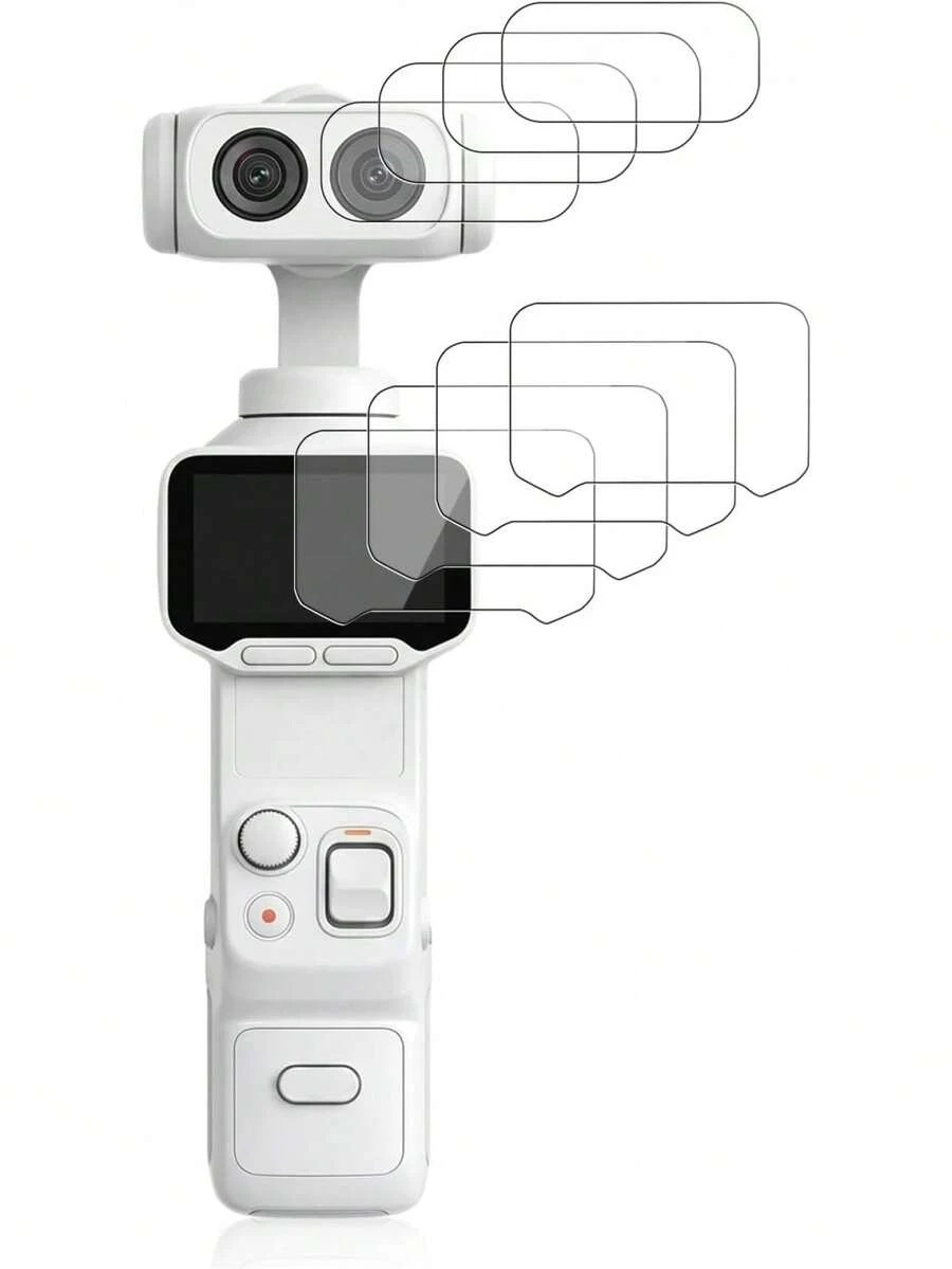 4+4片 Insta360 Luna Ultra 螢幕與鏡頭保護貼,9H 硬度鋼化玻璃,防刮、無氣泡、高解析透明,雲台相機配件 - 查看 1