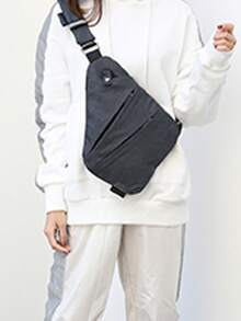 Men's Anti-Theft Crossbody Bag, Lightweight Backpack Chest Bag, Large Capacity Casual Shoulder Bag, Suitable For Travel, Business Trip And Daily Use - Multicolor - View 5