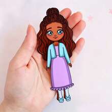 Interactive Paper Doll Quiet Book DIY Busy Book With Doll And Cat Scene, Dress-Up Role Play Activity Book, Early Education Educational Toy, Portable And Reusable Adhesive - 彩色 - 查看 5