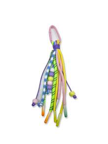 1pc Colorful Braided Rope Tassel Bag Charm, Macaron Beaded Keychain, Dopamine Style Decorative Pendant For Bags & Keys - Multicolor - View 10