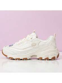 Skechers Women's Casual Shoes D'LITES Series Fashion Lace-Up Sneakers Milk White Thick Sole Casual Shoes Daily Comfortable Casual Sports Shoes 149807-OFWT - Milky - View 6