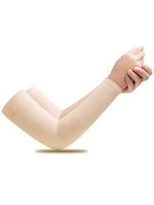 1/2/3/5 Pairs Women's Sun Protection UV-Resistant Long Solid Color Straight-Cut Skin-Tone Arm Sleeves, Thin Invisible Natural Skin-Tone, Unisex Teenager Sun Protection Breathable Sports Sleeves With Thumb Holes, Ultra-Thin Breathable Cool Comfortable, Suitable For Outdoor Sports, Cycling, Running, Travel - One Size - View 8