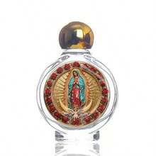 1pc 15ML Round Cap Classical Figure Image Glass Dispenser Bottle, Water/Lotion/Perfume Liquid Filler, Travel Mini Size, Holy Image Sticker Holy Water Bottle - Multicolor - View 15