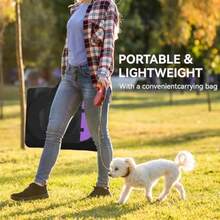 Dog Cat Playpen Puppy Pet Playpen Dogs Tent Crates Cage Indoor/Outdoor Portable Pop Up Dog Kennel Playpen With Carrying Case For Dogs/Cats/Rabbits - Purple - View 5