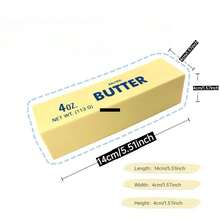 Butter Squeeze Toy, Realistic Butter Stick, Soft Squishy Toy - Yellow - View 4