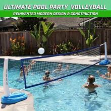 1pc Portable Folding Volleyball Net, Pool Volleyball Net Replacement, Suitable For Volleyball, Tennis, Badminton, Etc., Ideal For Beach, Backyard, Tennis Accessories, Outdoor Group Sports Equipment - Multicolor - View 5