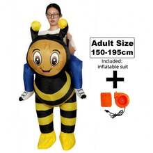 Adult Standing Cycling Bee Inflatable Suit Funny Cartoon Cosplay Suit Holiday Party Performance Props - Multicolor - View 10