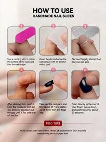 10pcs Almond Shaped Nail Stickers, Handmade, Premium Quality, Rhinestone Embellished, French Manicure, Hand-Painted Gradient, Asymmetrical Hand-Drawn Lines, Colorful Design, Acrylic Nails, Press-On Nails, Suitable For Party, Wedding, Daily Wear, Includes Tool Kit, Suitable For Girls And Women - Multicolor - View 9