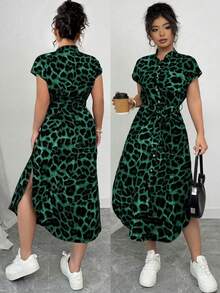 Women Midi Dresses - Royal Blue - View 9