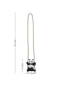 1 pieza Colgante de decoración de coche de panda de PVC, adorno colgante creativo para el espejo retrovisor, decoración personalizada del interior del coche - Columpio Panda - Ver 11
