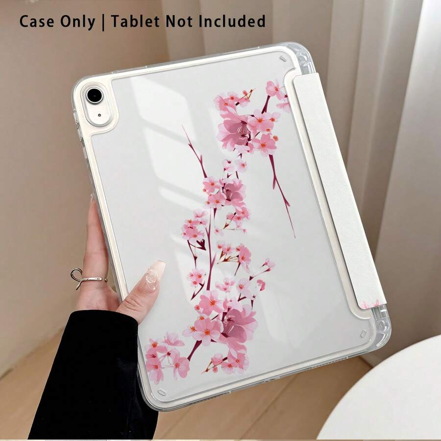粉色櫻花圖案彩繪效果平板保護殼附支架,相容 Honor 8/9/10/X8/X8A/X9/X8Pro/X9Pro、MatePad SE 11"/MatePad 11"/11.5"、MatePad Pro、Apple 10th/11th Gen 2025 (A16)、Galaxy Tab A7/A9 及其他熱門機型 - 款式11 - 查看 1