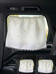 1 pieza Parasol para cochecito de bebé, protección UV, aislamiento térmico, protección solar, con sombrilla de cordón, parasol de cordón para coche - A - Ver 10