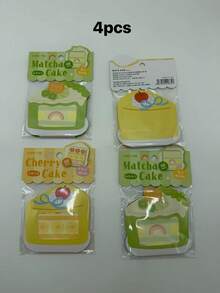 2pcs/4pcs Cream Cake Memo Pad, Korean Style Fresh Memo Notes Self-Adhesive - one-size - View 9