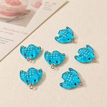 1/6 chiếc mặt dây chuyền hình cá đuối manta hoạt hình dễ thương bằng nhựa, phụ kiện trang sức mô phỏng động vật biển cho vòng tay, thích hợp để tự làm trang sức - Hỗn hợp ngẫu nhiên, hoàn hảo cho bông tai, vòng cổ, túi xách và móc khóa, mặt dây chuyền vòng tay. - Mặt dây chuyền hình cá đuối - Xem 6