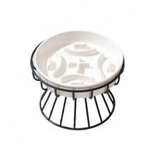 Ceramic Slow Feeder Bowl With Neck Protection Stand, Anti-Drop Food Bowl For Small Dogs And Cats, Anti-Choke Dog Bowl, Easy To Clean Ceramic Slow Feeding Dish For Cats And Dogs, Anti-Choke Neck Protection Pet Bowl - 200ml - View 26