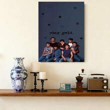 Decorative Poster Of The Movie "The Outsider", 2D Flat - Retro Vintage Style Of The 80s, Suitable For Fans Of 80s Movies, Iconic Art Print Of The Book And Film Adaptation, Wall Decoration For Home Theater, Living Room, Bedroom - Nostalgic Gift For Lovers Of - Cuadros decorativos con marco - 查看 3