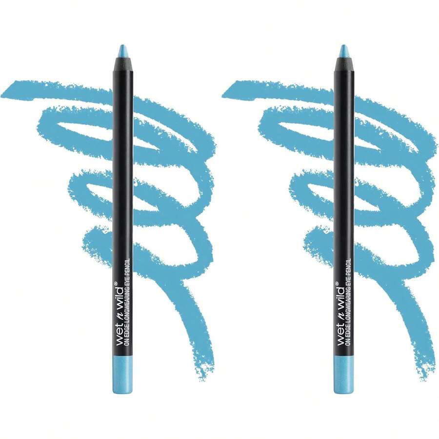 Wet n Wild Eyeliner Pencil On Edge Longwearing Matte Eye Liner, Long Lasting, Smudge Proof, Fade Resistant, Highly Pigmented, Creamy Smooth Soft Gliding, Blue Sapphire Ice (Pack Of 2) Variant 6 - 藍寶石和冰 - 查看 1