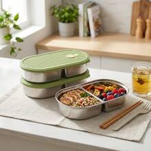 304 Stainless Steel Lunch Box, Reusable Leak Proof Bento Box, Portable Lunch Container, Fruit Salad Food Storage Container, Dishwasher & Microwave Allowable, Suitable For Student And Adult Use In School, Office, Picnic, Travel, Back To School - Multicolor - View 11