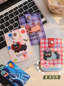 3pcs Anime Cartoon Pull-Out Card Holder, Cute Multi-Slot Card Sleeve, Mini Coin Purse, Portable Wallet For Kids And Students, Unique Design Card Storage Box - Multicolor - View 12