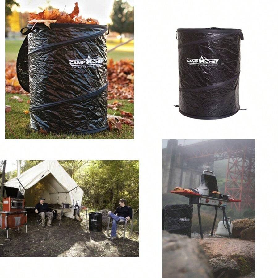 Collapsible Camp And Patio Garbage Can - Black - View 1